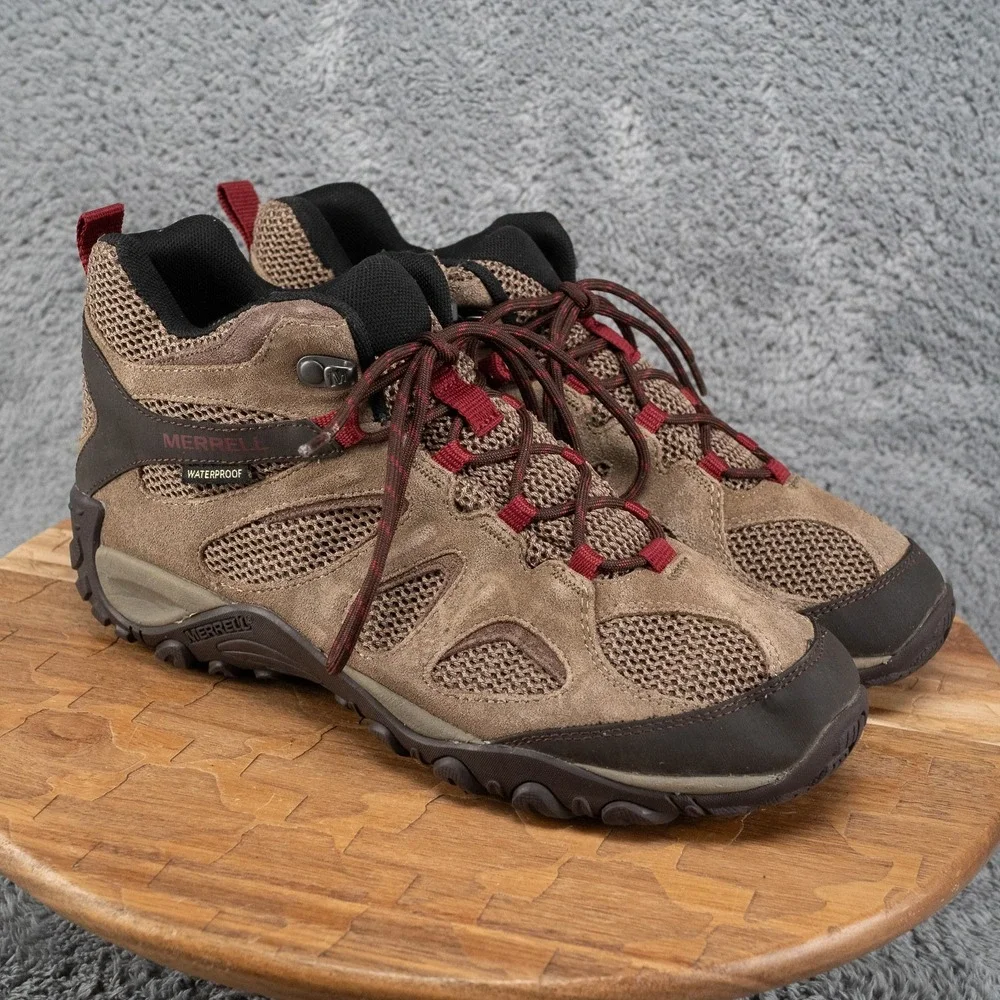Merrell Women's Size 11 Yokota 2 Mid Waterproof Hiking Boot Brindle